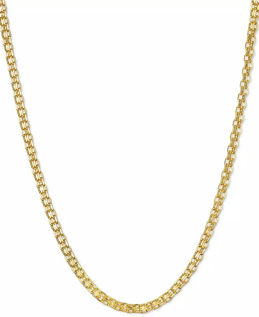 Macy's 18" Bismark Link Chain Necklace (1-1/2mm) in 14k Gold
