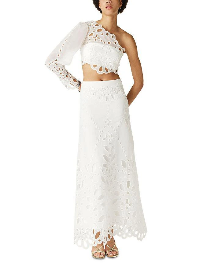 ba&sh Vesper One Shoulder Eyelet Top 5