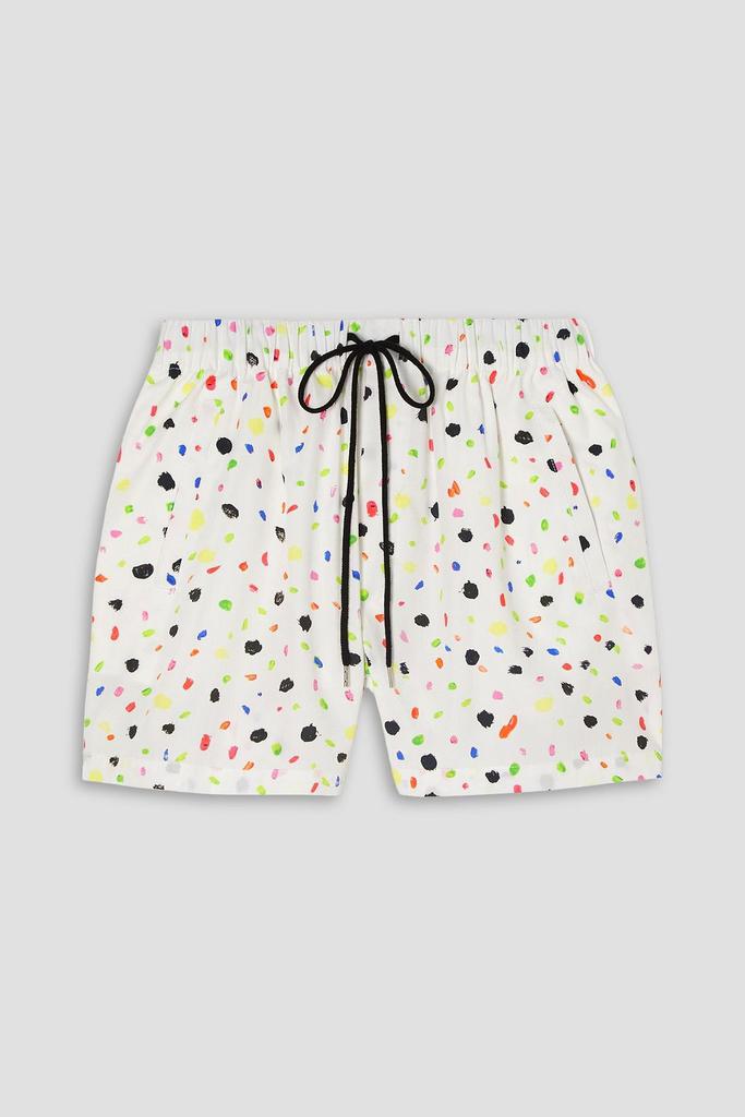 CHRISTOPHER KANE Printed cotton-poplin shorts