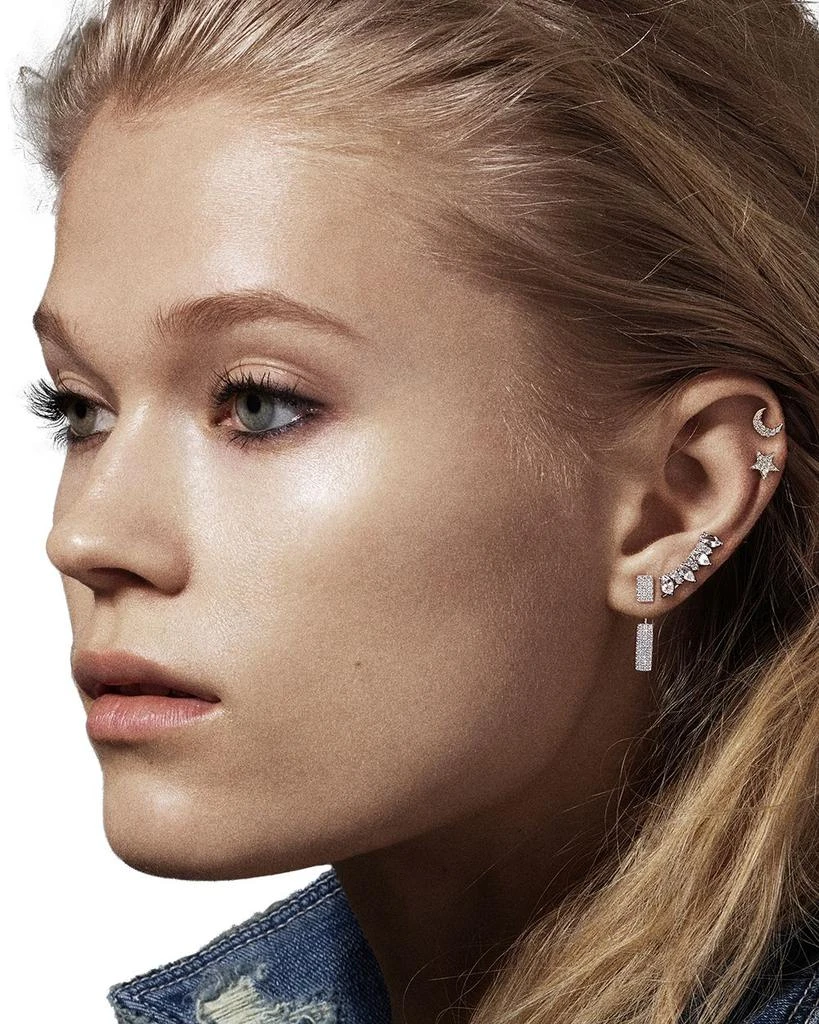 Meira T 14K Yellow Gold Single Stud Moon Earring 3