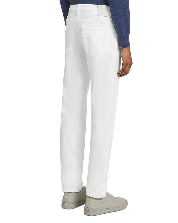 Zegna Gabardine City Slim Straight Fit Jeans in White 2
