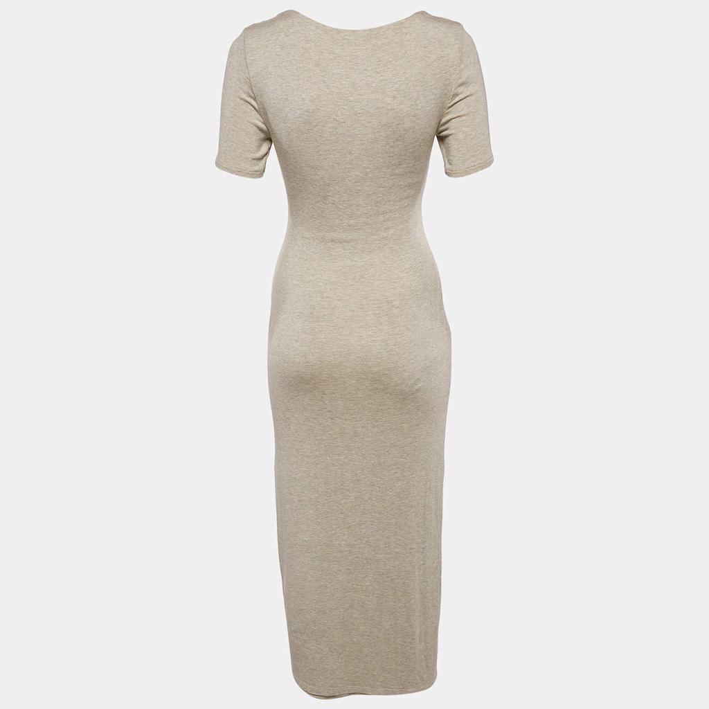 Lovers + Friends Lovers and Friends Grey Melange Jersey Bodycon Midi Dress M
