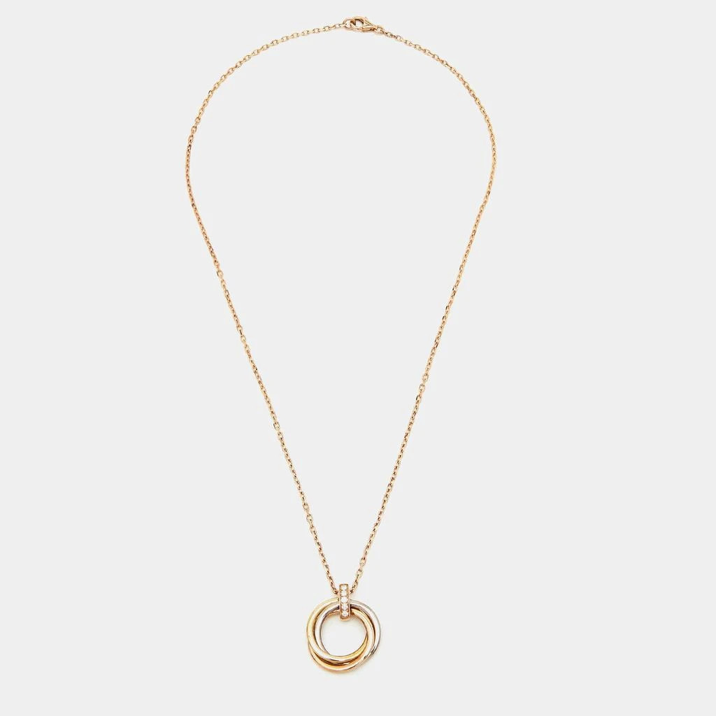 Cartier Cartier Trinity Diamond 18K Three Tone Gold Pendant Necklace 2