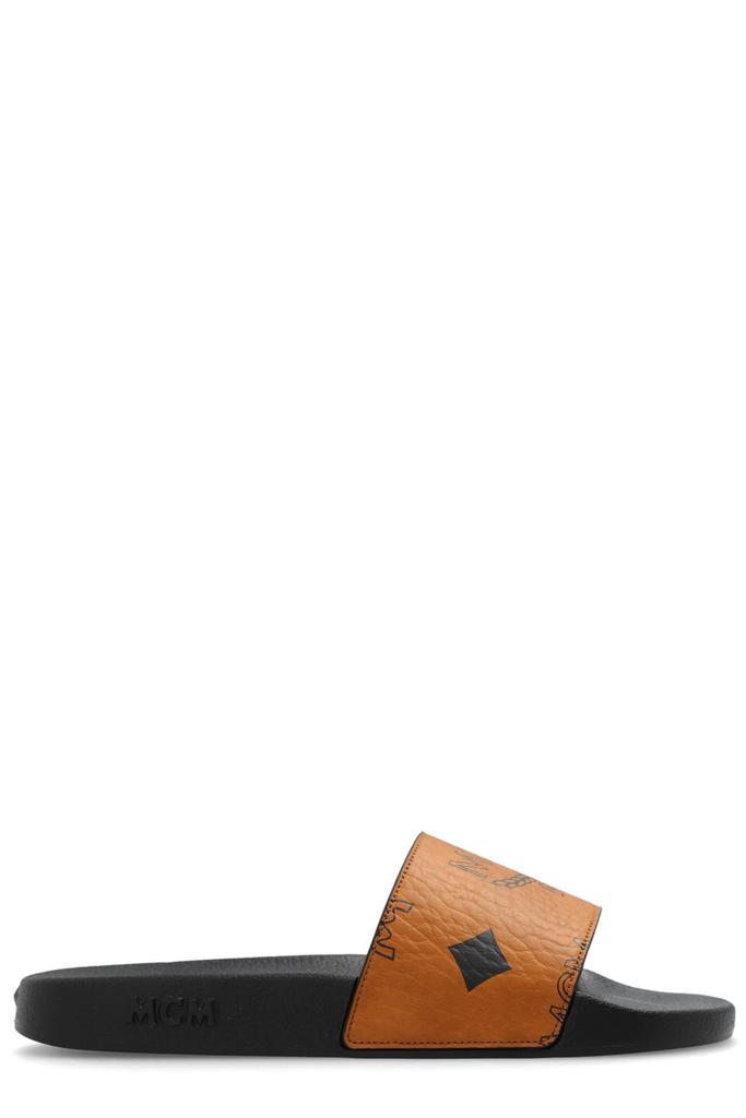 MCM MCM Maxi Visetos-Print Slip-On Slides