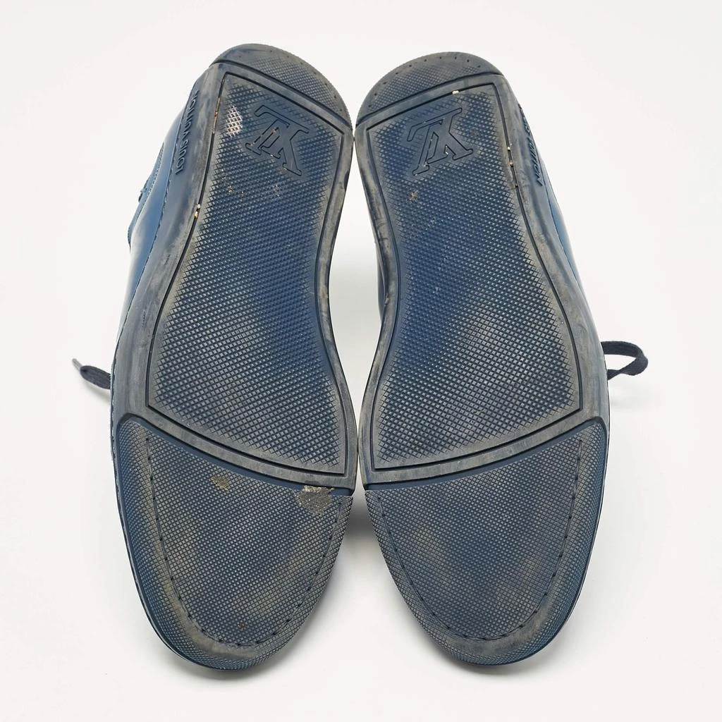 Louis Vuitton Louis Vuitton Blue Leather and Suede Low Top Sneakers Size 43 6