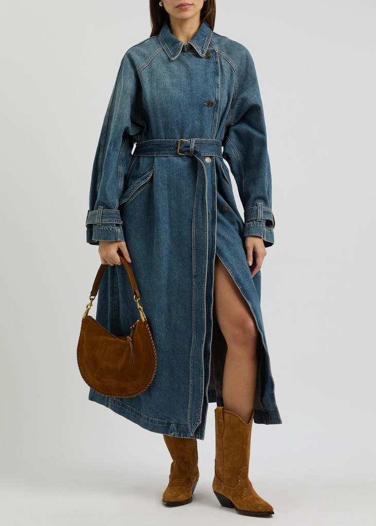 Isabel Marant Brekka belted denim coat 4