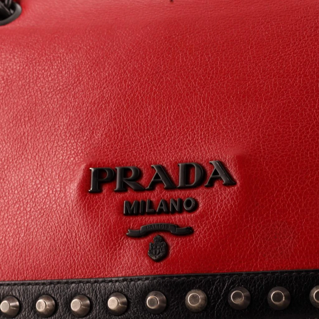 Prada Chain Flap Bag Studded Glace Calf Small 6