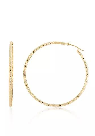 Belk
Co. Crystal Cut Hoop in 10K Yellow Gold