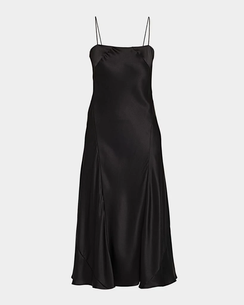Giorgio Armani Double Silk Satin Spaghetti-Strap Midi Dress - Dresses &  Skirts - Free Shipping - BeyondStyle