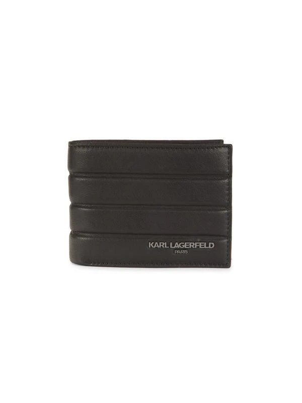 Karl Lagerfeld Paris Logo Leather Bifold Wallet 1