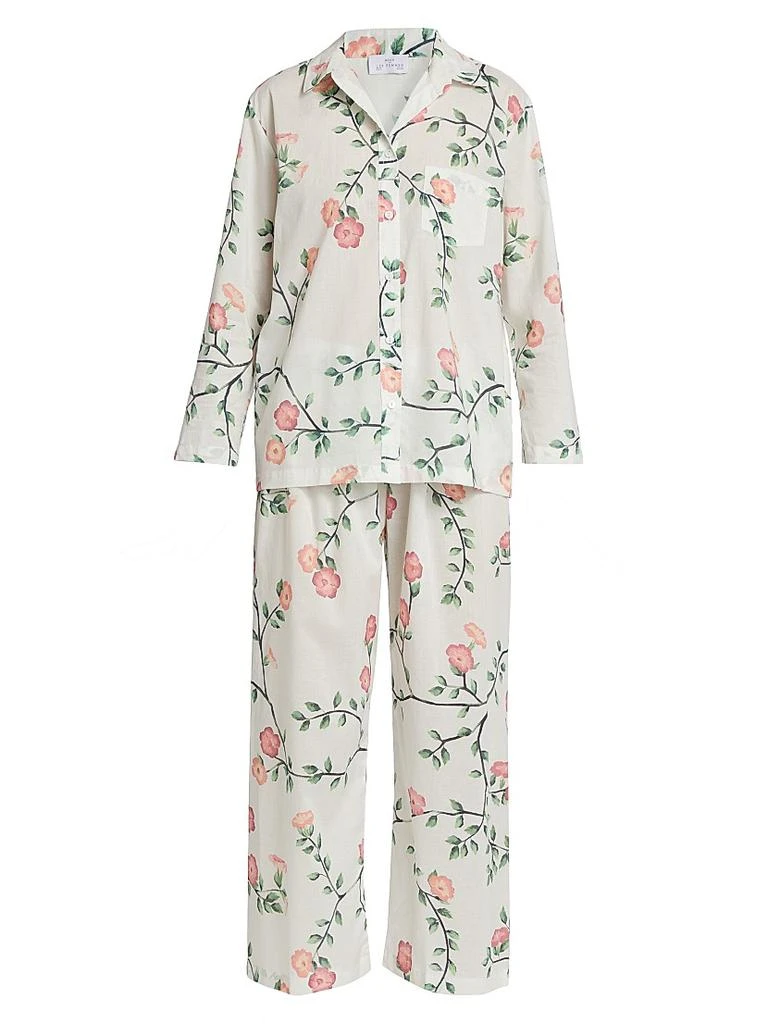 Pour Les Femmes Floral Cotton Pajama Set 1