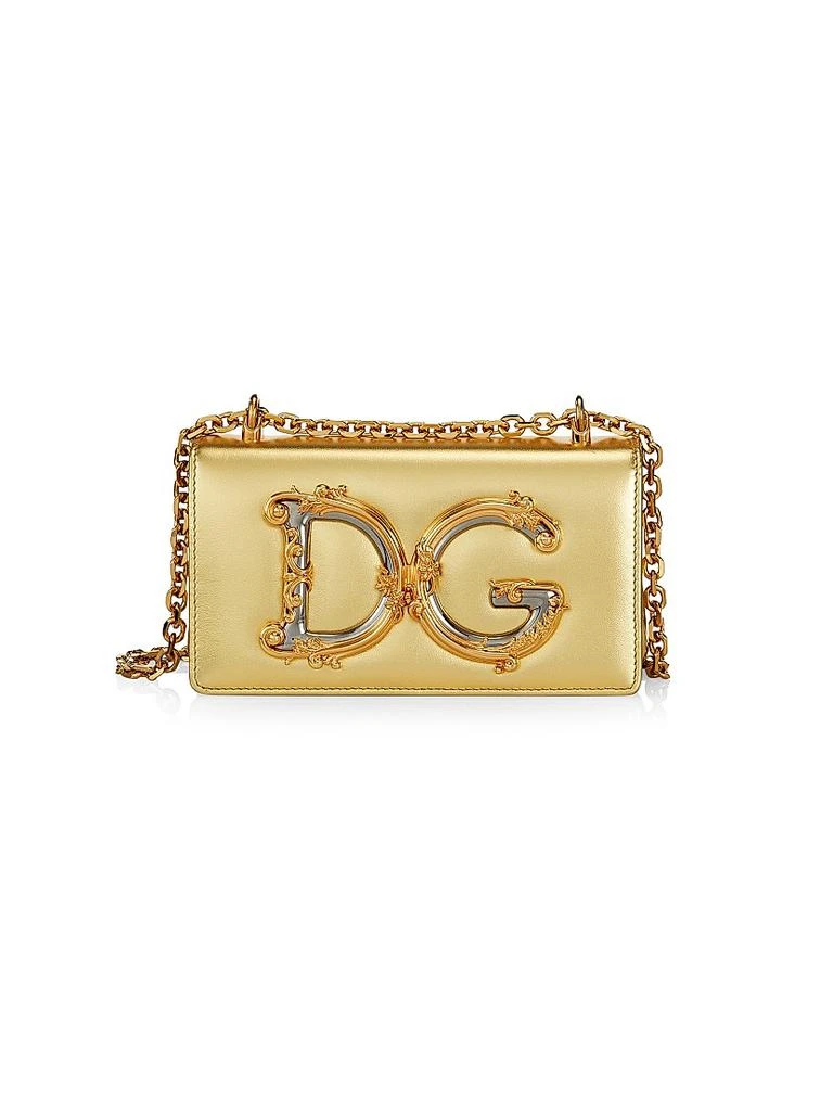 Dolce & Gabbana D&G Girls Metallic Leather Crossbody Phone Case 1