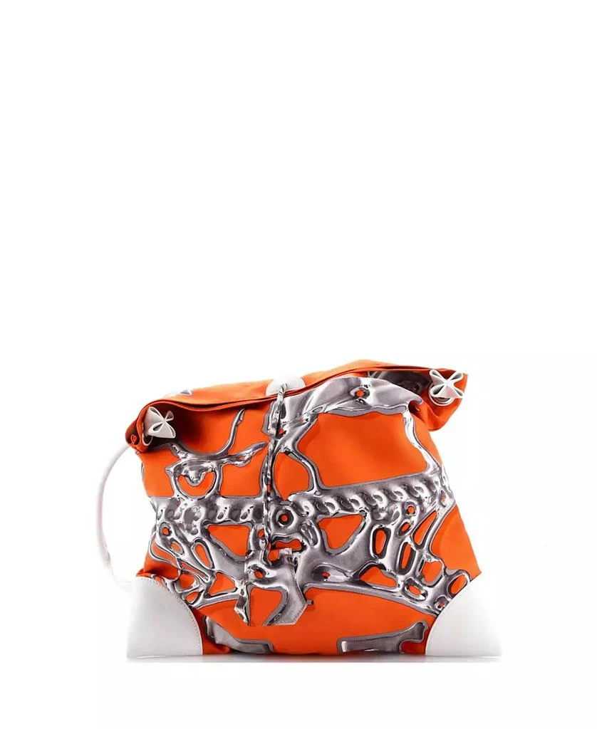 Pre-Owned HERMÉS PM Silky City Bag Printed Silk and Leather
