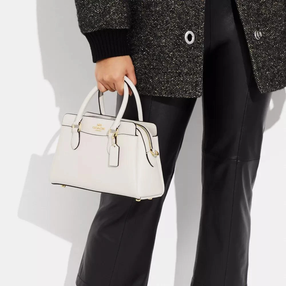 Coach Mini Darcie Carryall Bag With Signature Canvas Detail 3