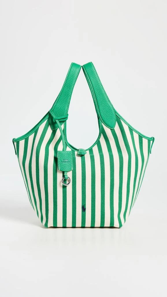 Ralph Lauren Stripe Polo Canvas Medium Tote 1