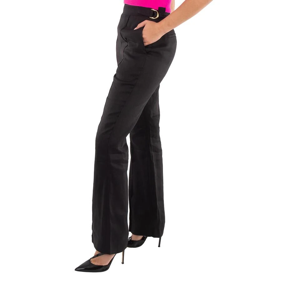 Aje Black Linen-Blend Elements Flared Pant 2