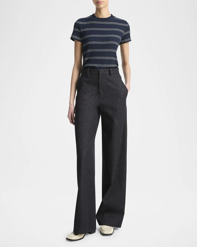 Vince Stripe Short-Sleeve Crewneck Tee 2