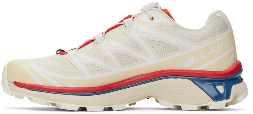 Salomon Beige & Red XT-6 Sneakers 3