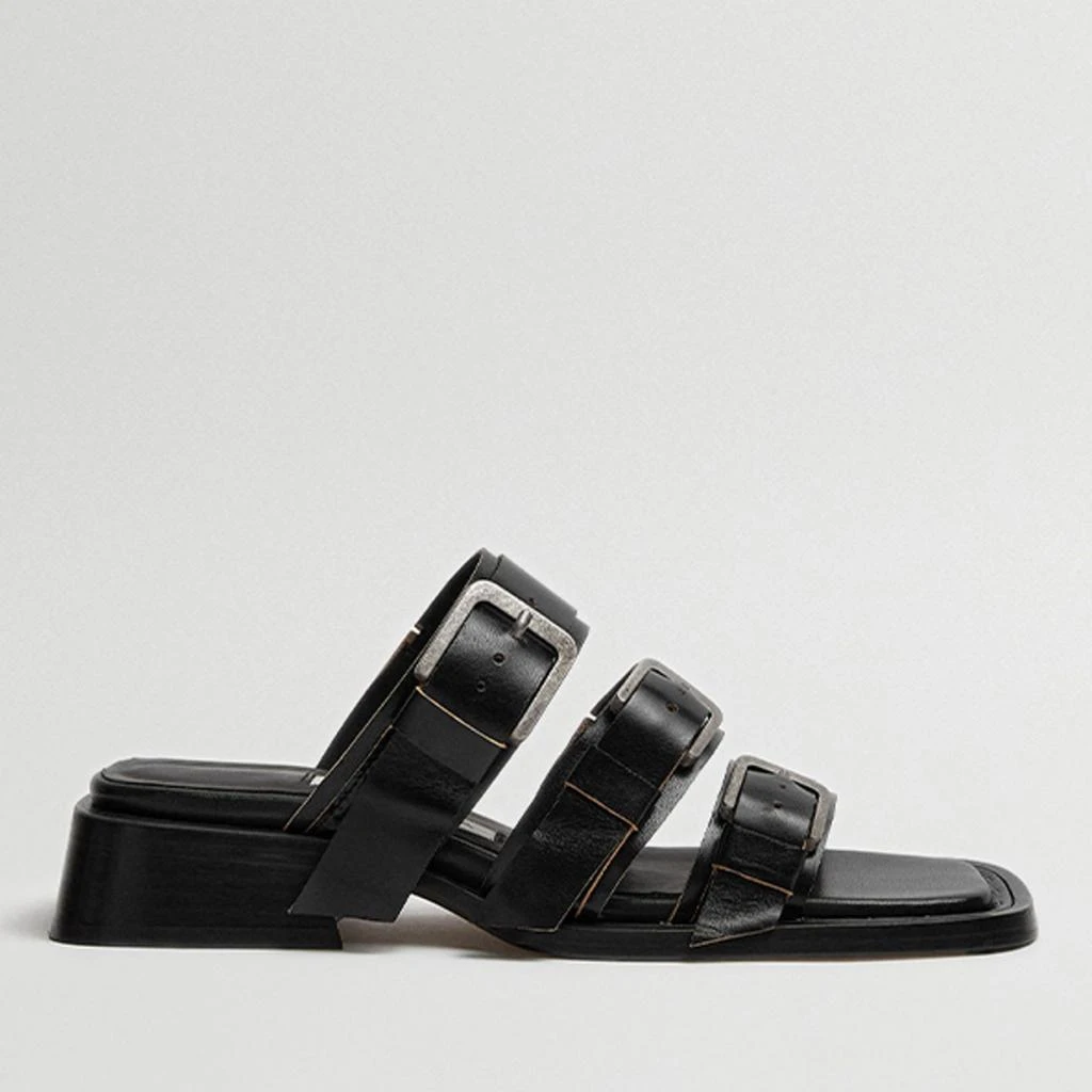 MIISTA Women's Lordette Leather Block Heeled Sandals 1