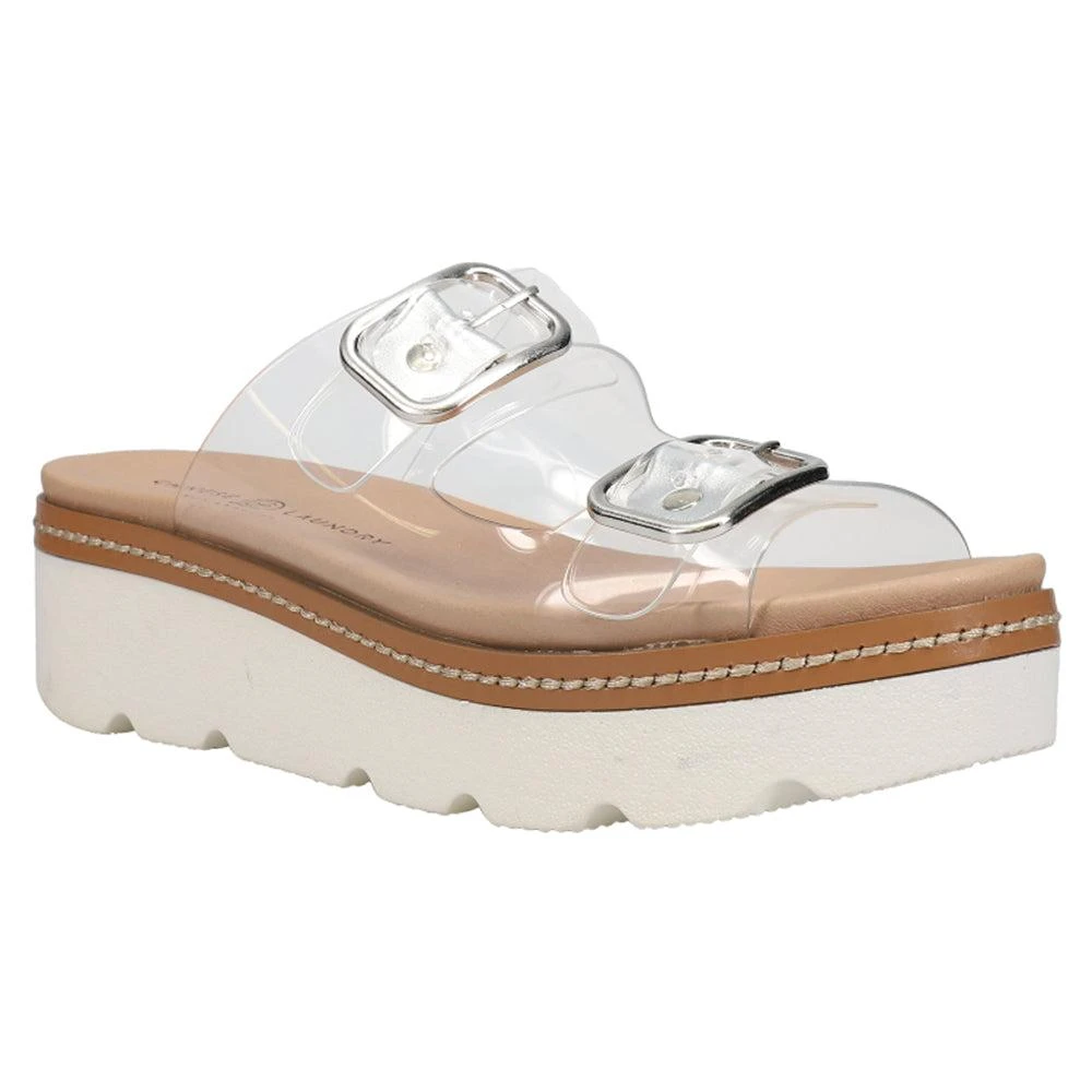 Chinese Laundry Surfs Up Clear Platform Slide Sandals 2