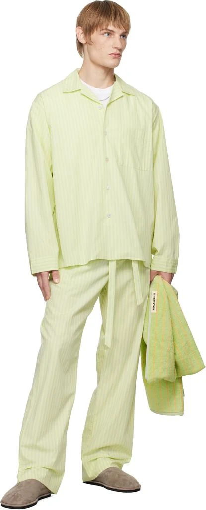 Tekla SSENSE Exclusive Green AURALEE Edition Cotton Poplin Pyjama Shirt 5