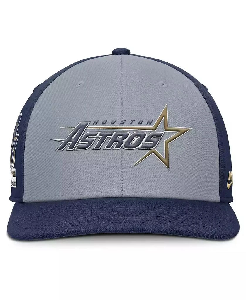 NIKE Men's Gray/Navy Houston Astros Pro Performance Snapback Hat 4