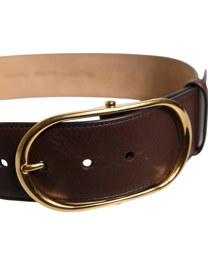 Dolce 
Gabbana Leather Classic Metal Oval Buckle Men
s Belt 4