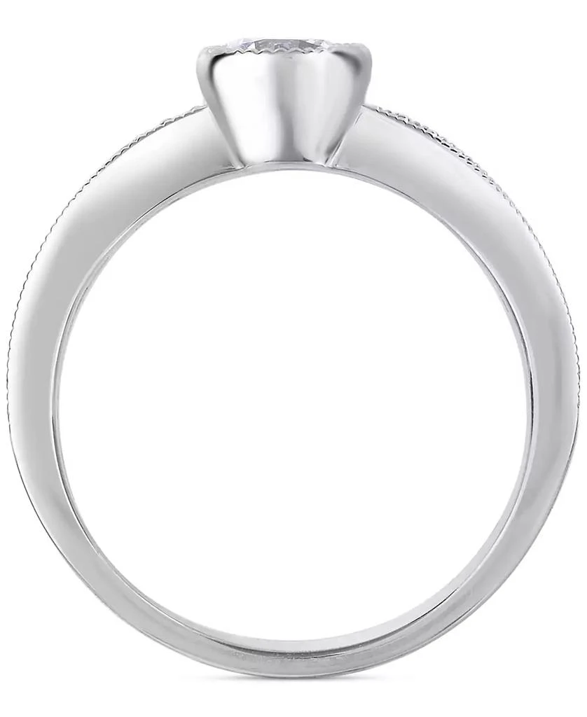 Macy's Diamond Bezel Milgrain Engagement Ring (5/8 ct. t.w.) in 14k White Gold 4