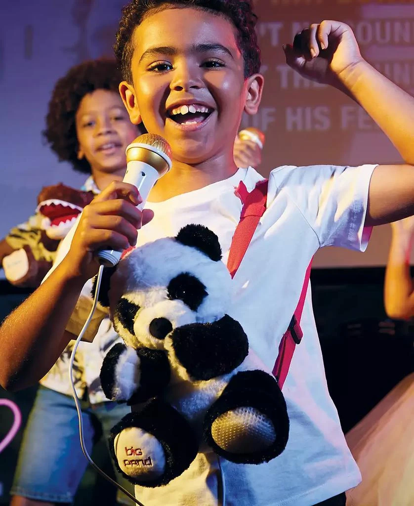 Singing Machine Plush Toy Karaoke Backpack with Microphone, Speaker, Songs Sound Effects, BigPanda 4