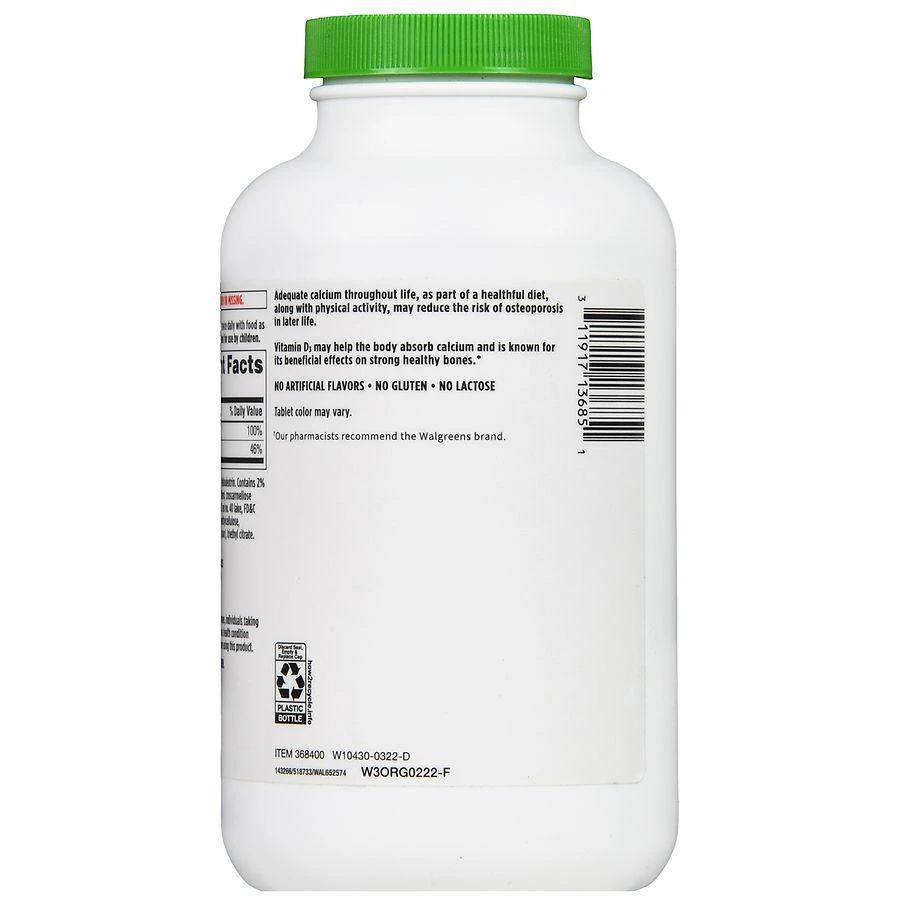 Walgreens Calcium 600 mg + Vitamin D3 20 mcg (800 IU) Tablets 4