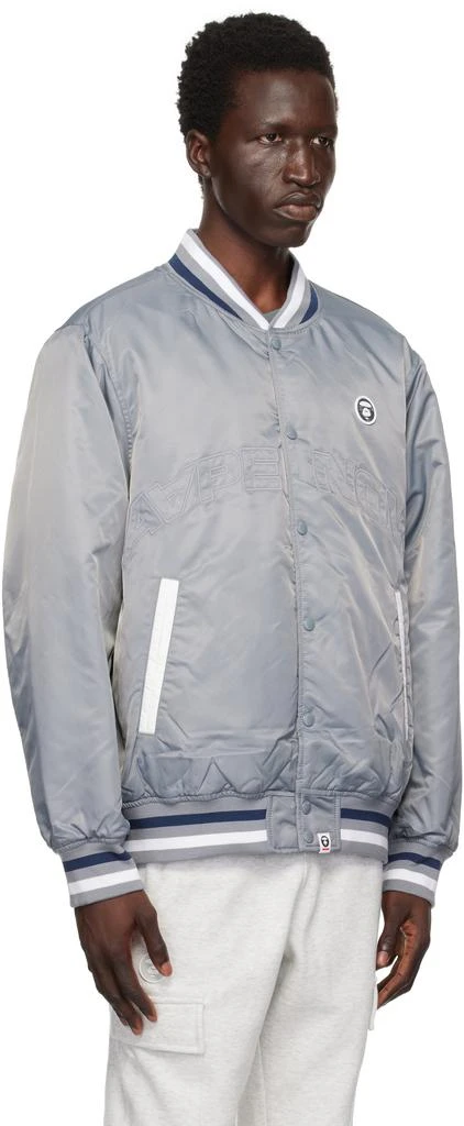AAPE Gray 'AAPE Now' Bomber Jacket 2