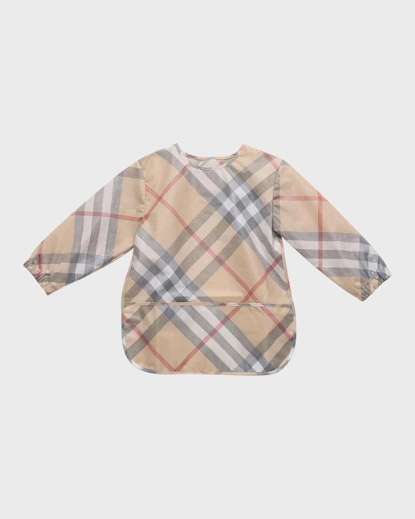 Burberry Girl's Shay Check-Print Bib, Size 6M-18M 1
