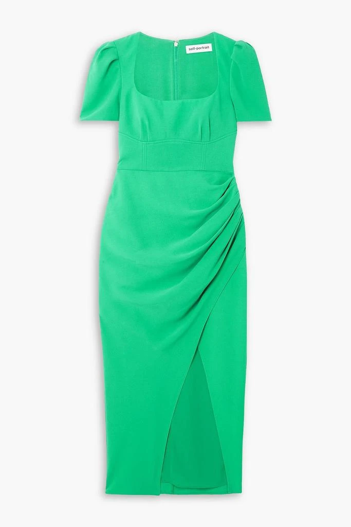 Self Portrait Gathered crepe midi dress 1