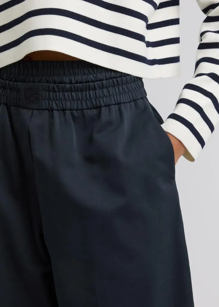 Loewe Cropped wide-leg cotton-blend trousers 5