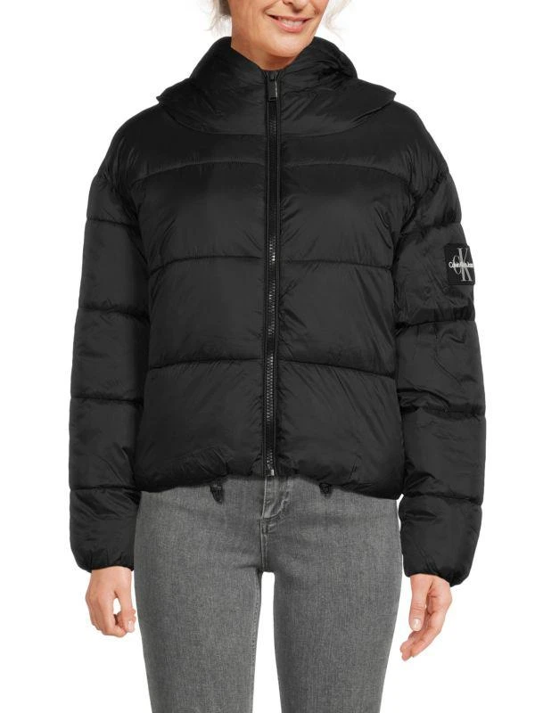 Calvin Klein Jeans Boxy Hooded Puffer Jacket 1