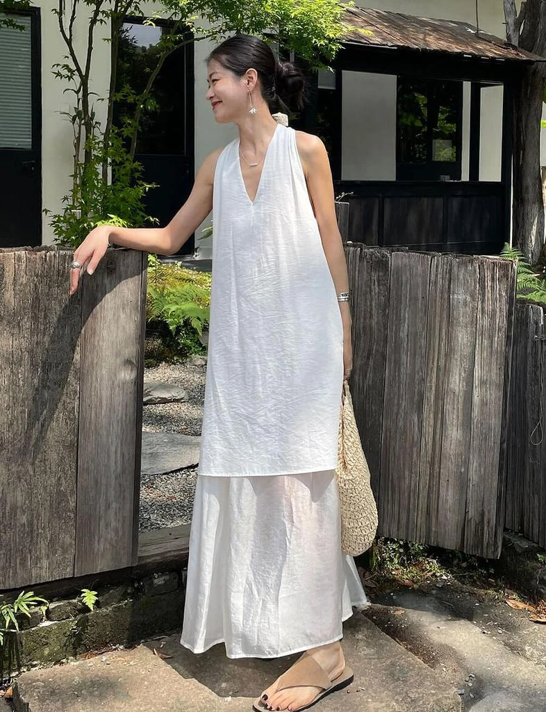 Pixie Market Dakota Layered Dress in White 4
