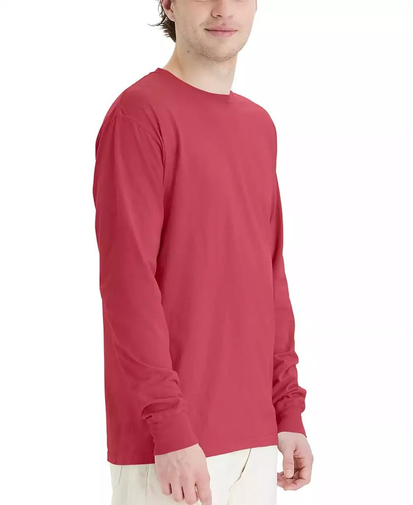 Hanes Unisex Garment Dyed Long Sleeve Cotton T-Shirt 14