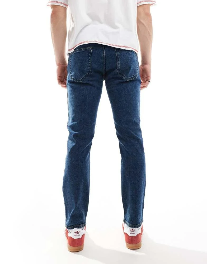 French Connection Mens French Connection slim fit jeans in dark blue wash 3