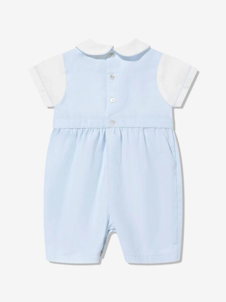 Sarah Louise Sarah Louise Baby Boys Smocked Romper in Blue 2