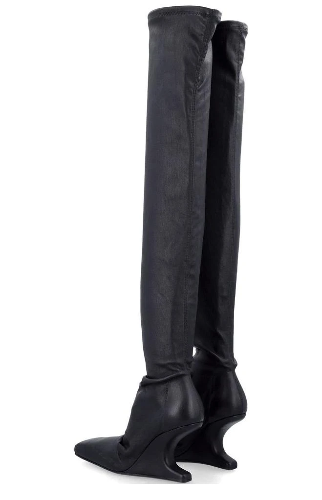 Rick Owens Rick Owens Square Toe Thigh-High Length Boots 4