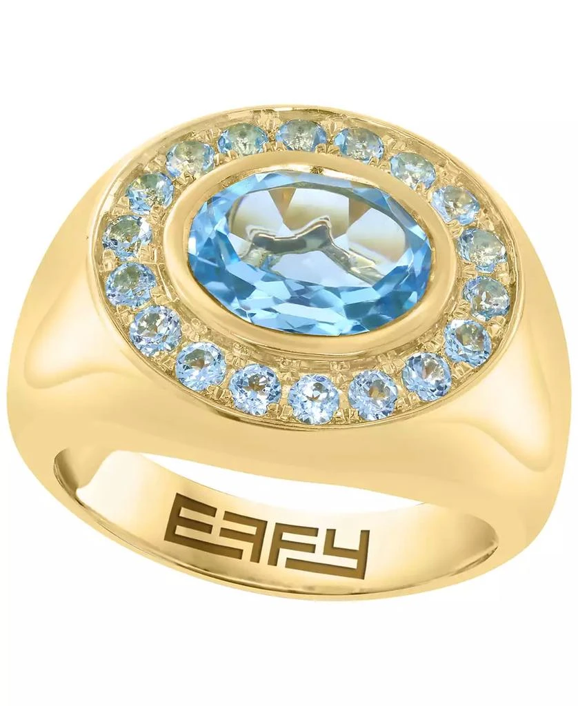 Effy Blue Topaz Ring (3-5/8 ct. t.w.) in 14k Yellow Gold Over Silver