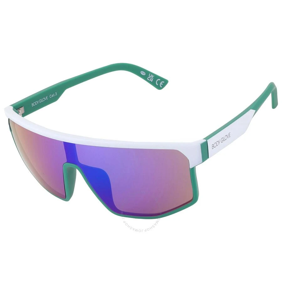 Body Glove Body Glove BG 25 400 Green Mirror Shield Unisex Sunglasses 10269479.FMR GRNGRN 3