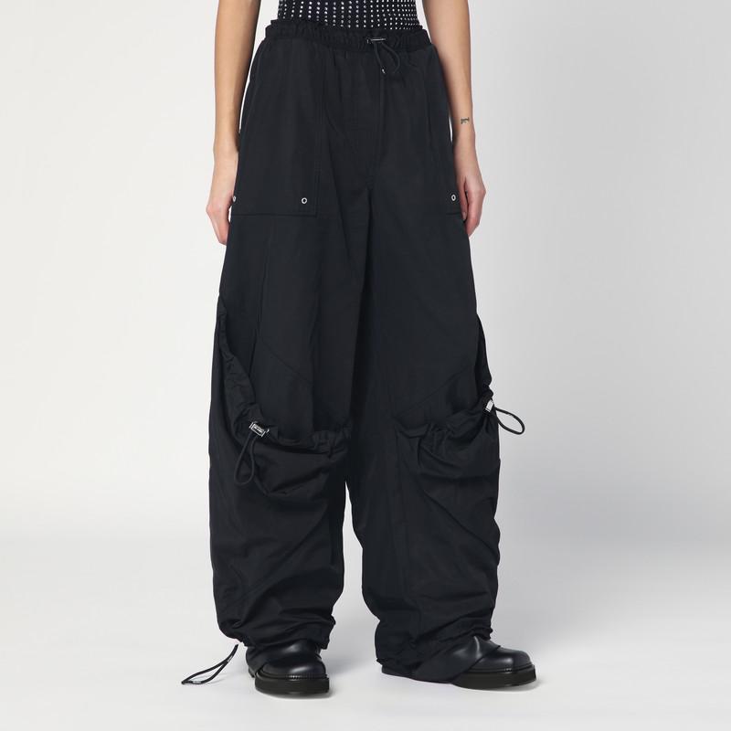 The Attico Black oversized nylon pants - Leggings - BeyondStyle