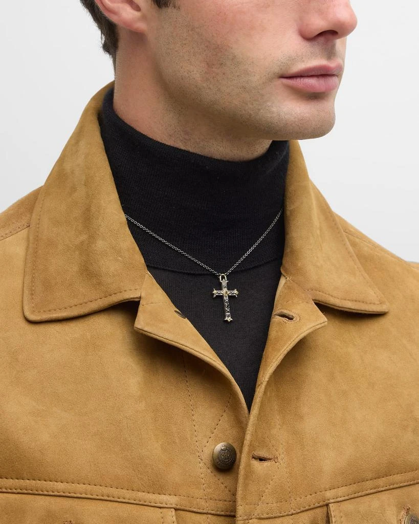 Armenta Men's Small Cross Pendant Necklace 2