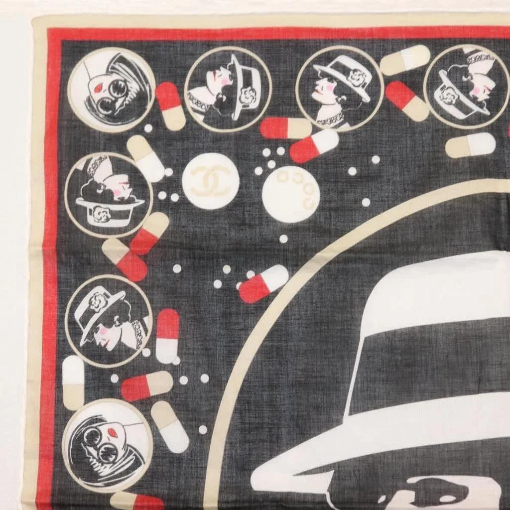 Chanel Scrunchie And Square Scarf Hair Tie Set Printed Silk Cotton Scarve 
Shawl Accessory (Pre-Owned) 2