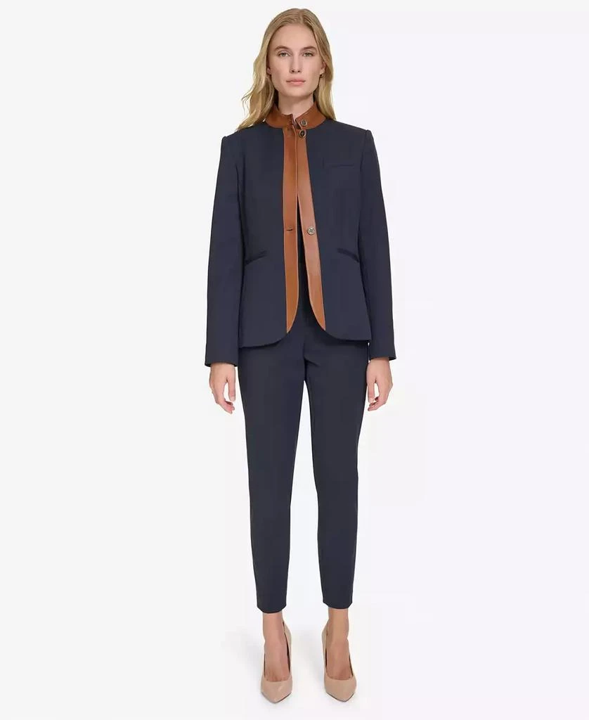 Tommy Hilfiger Women's Contrast Stand-Collar Blazer 5