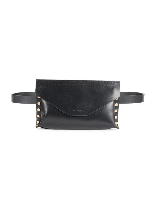 ALL SAINTS Studded Leather Belt Bag 1