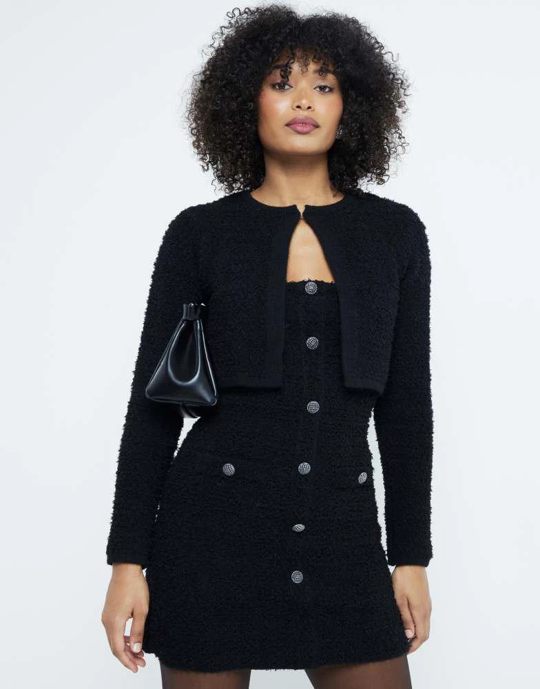 Shop River Island boucle bandeau mini dress in black on Sale at BeyondStyle   Get 65% Off River Island boucle bandeau mini dress in black with  Limited-Time Flash Deals, Exclusive Discounts, and