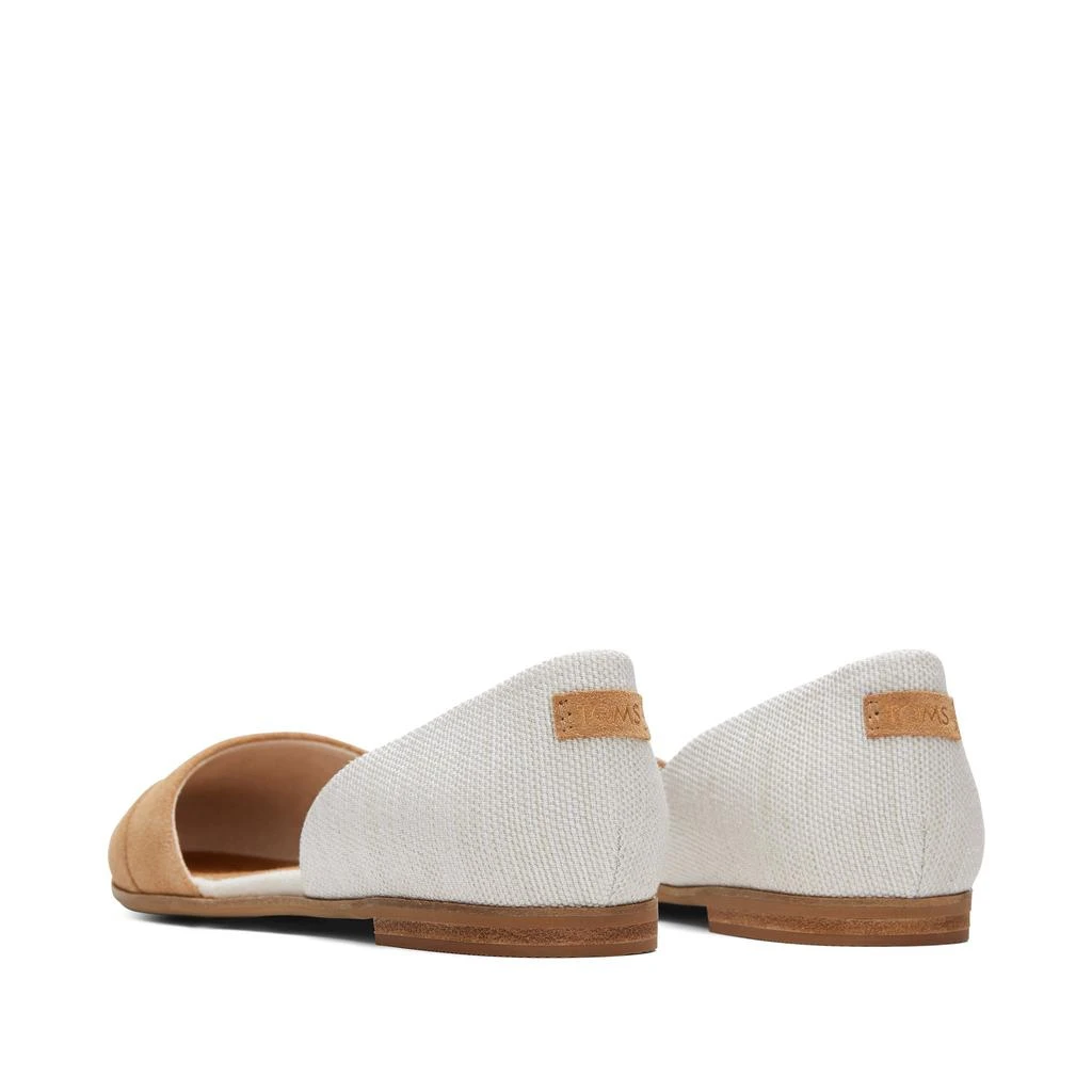 TOMS Shoes Jutti D'Orsay Tan Suede Leather Flat 3