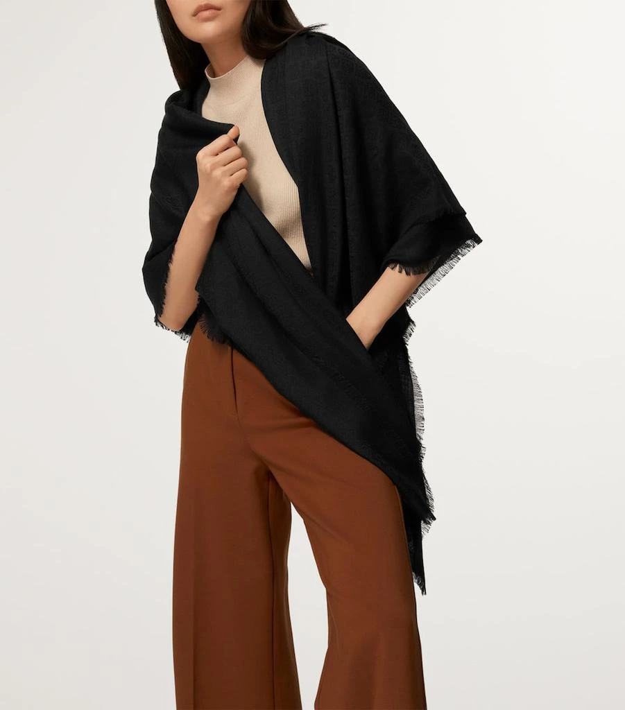 Cartier Cashmere-Wool-Silk Panther Shawl Scarf 4